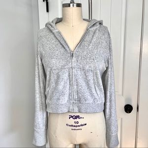 Aerie velour zip up hoodie